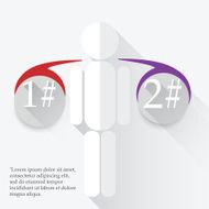 Contour man with a message Elements for infographic N2