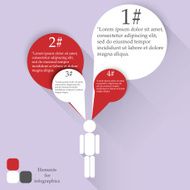 Contour man with a message Elements for infographic N6
