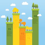 Infographic Colorful Hill