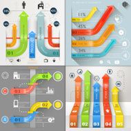 Infographic Arrows Business Marketing vector illustration