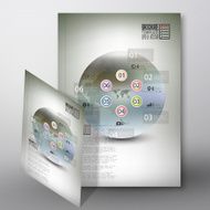 Abstract infographic pattern with dotted world globe Brochure flyer or