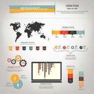 Retro infographics set N2