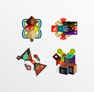 Set of abstract geometric shapes with options N55