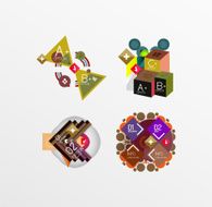 Set of abstract geometric shapes with options N57