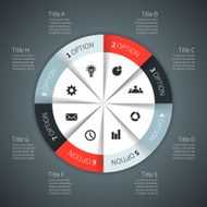 Modern vector info graphic for business project N107