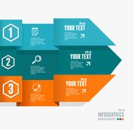 Vector text boxes infographics options banner
