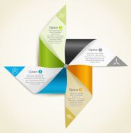 paper windmill origami representing renewable energies resources