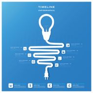 Light Bulb Timeline Business Infographic Design Template N2