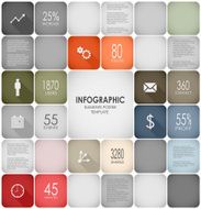 Info graphic elements squares poster template