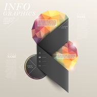 low poly style abstract origami infographics