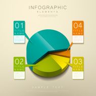 abstract 3d pie chart infographics
