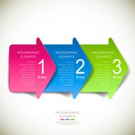 vector abstract 3d arrow paper infographics