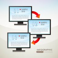 vector abstract TV infographics