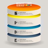 Modern Infographics template with 3d tube N2