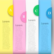 abstract 3d paper infographics N28