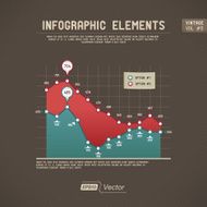 Infographic Elements Area Chart - Vintage
