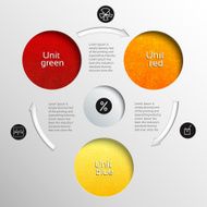 Business diagram template with text fields N8