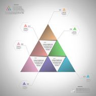 Infogrphic triangle for data presentation