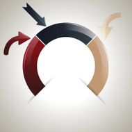 vector sinfographic template with arrows