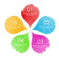 Watercolor Infographic Templates for Business Vector Illustratio N2