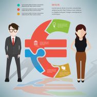 Finance puzzle businessman infographic on clean background vector N2