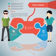 Game puzzle businessman infographic on clean background vector