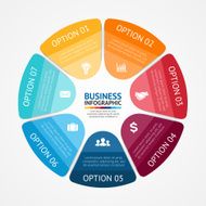 Business circle infographic diagram 7 options