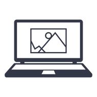 icon image information drawing on the laptop screen