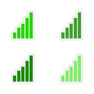 assembly realistic sticker design on paper chart N2
