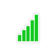 icon sticker realistic design on paper chart N5