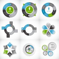 Collection of Infographic Templates for Business Vector Illustration N12