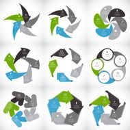 Collection of Infographic Templates for Business Vector Illustration N14