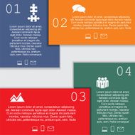 Infographic report template with text and icons Vector N6