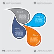 Infographic report template with drops Vector