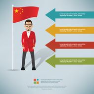 China businessman on clean background vector N2