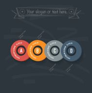 Infographic design on blackboard background vector N4