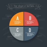 Infographic design on blackboard background vector N5