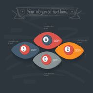 Infographic design on blackboard background vector N8