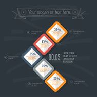 Infographic design on blackboard background vector N9