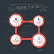 Infographic design on blackboard background vector N10