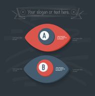 Eye Infographic design on blackboard background vector
