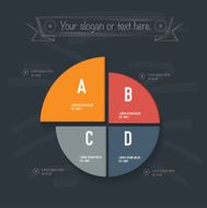 Infographic design on blackboard background vector N11