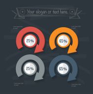 Infographic design on blackboard background vector N12