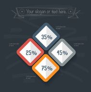 Infographic design on blackboard background vector N13