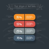 Infographic design on blackboard background vector N14