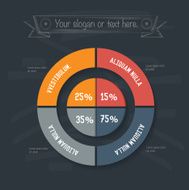 Infographic design on blackboard background vector N15
