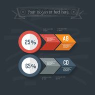 Infographic design on blackboard background vector N16