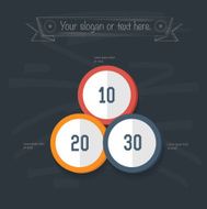 Infographic design on blackboard background vector N18
