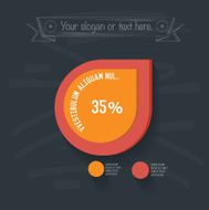 Infographic design on blackboard background vector N19