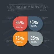 Infographic design on blackboard background vector N20